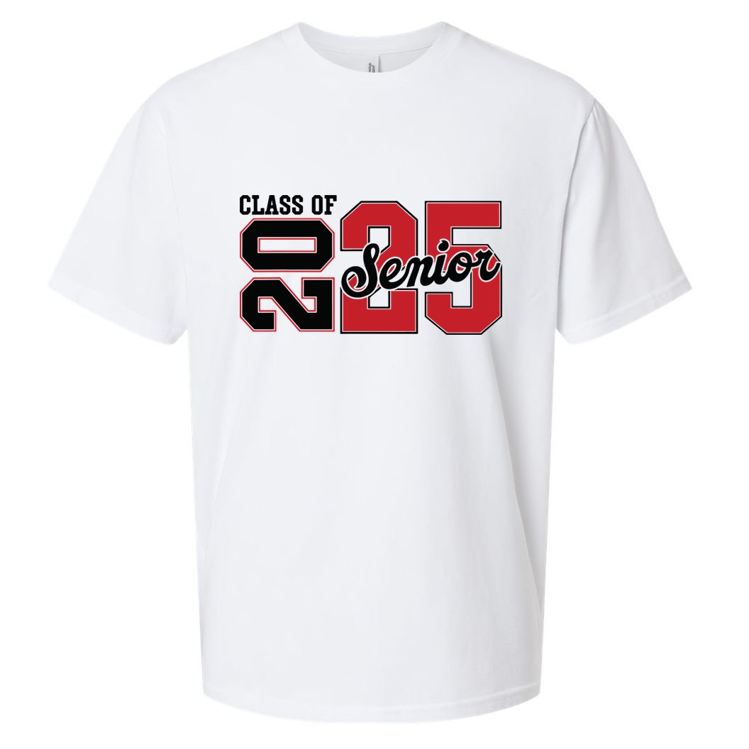 Class Of 2025 Senior 2025 Back To School 2025 Graduation Sueded Cloud Jersey T-Shirt