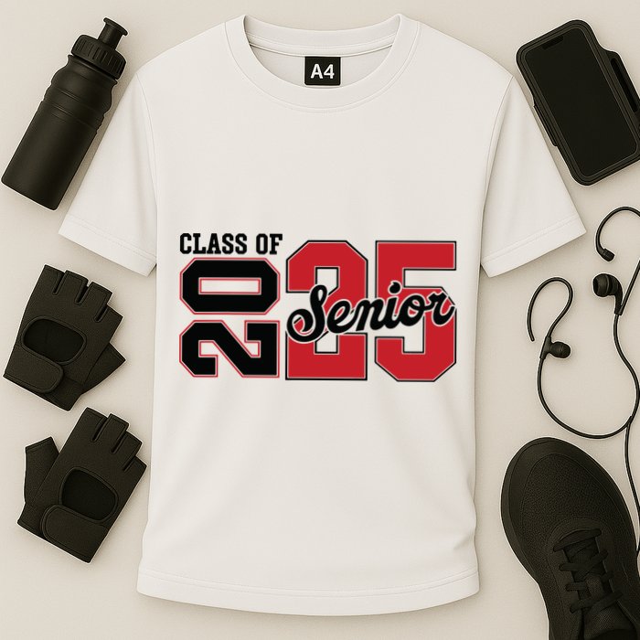Class Of 2025 Senior 2025 Back To School 2025 Graduation Cooling Performance Crew T-Shirt