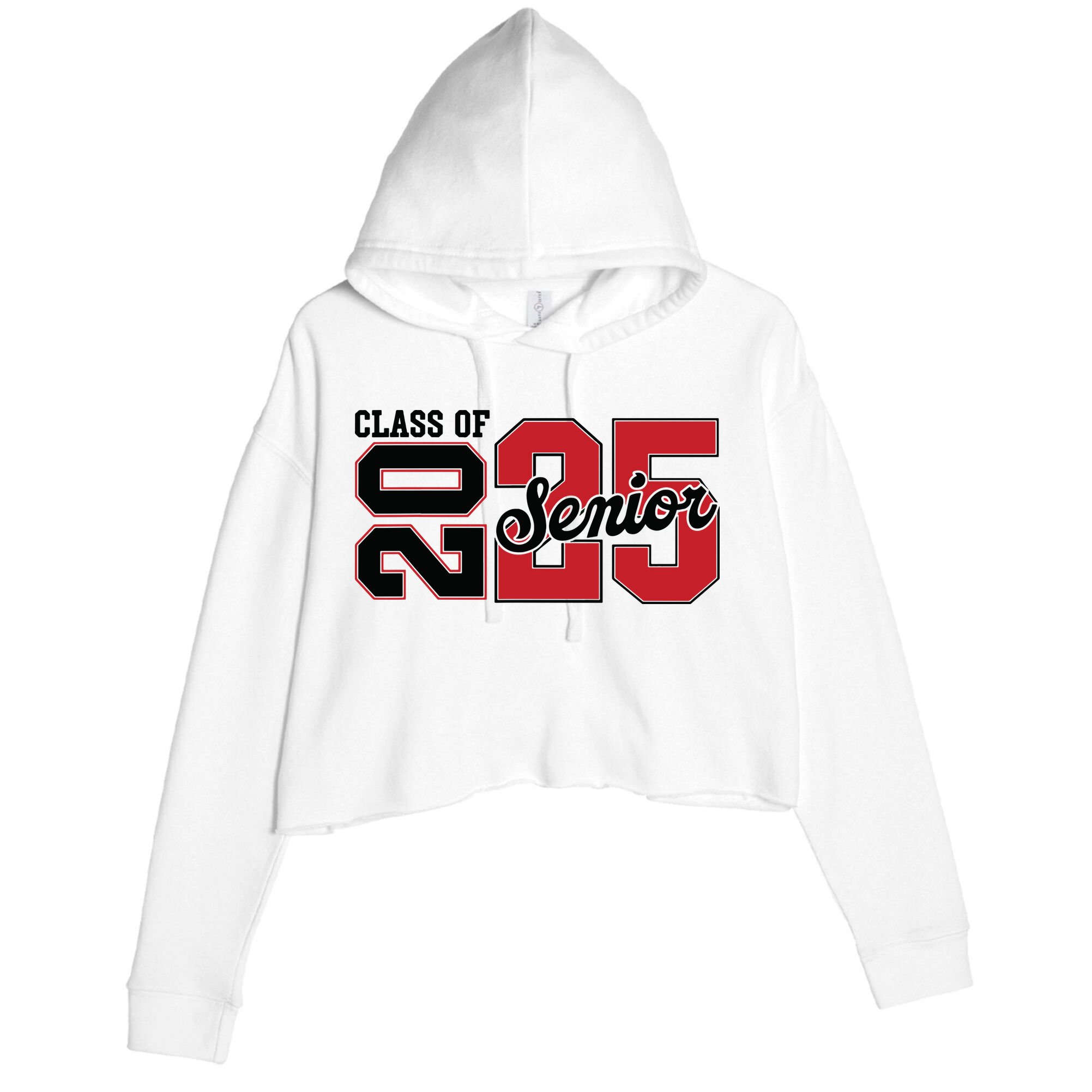 Class Of 2025 Senior 2025 Back To School 2025 Graduation Crop Fleece Hoodie