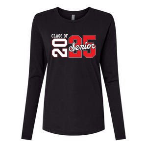 Class Of 2025 Senior 2025 Back To School 2025 Graduation Womens Cotton Relaxed Long Sleeve T-Shirt