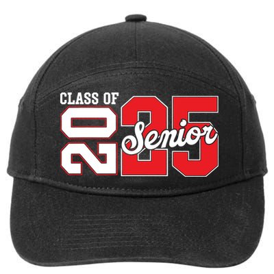 Class Of 2025 Senior 2025 Back To School 2025 Graduation 7-Panel Snapback Hat