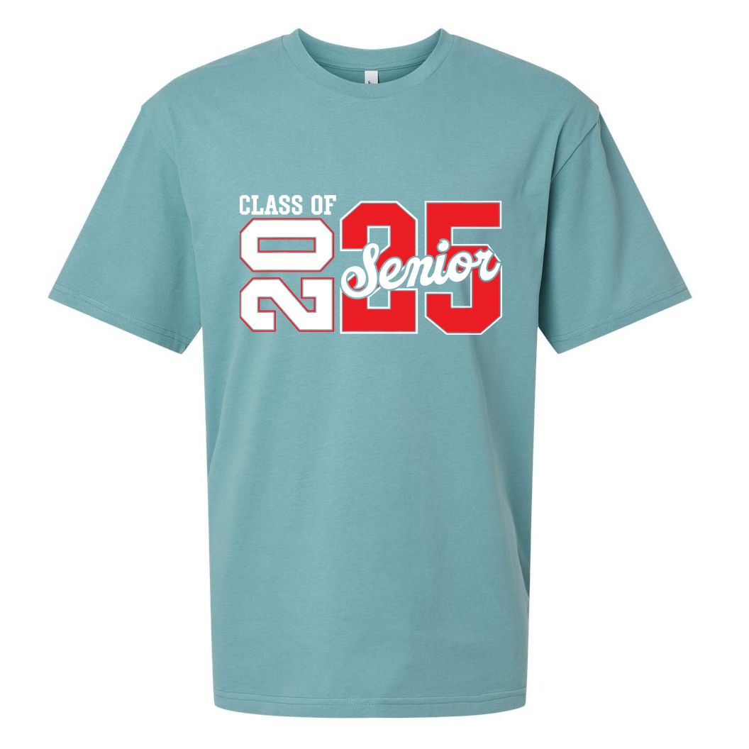 Class Of 2025 Senior 2025 Back To School 2025 Graduation Sueded Cloud Jersey T-Shirt