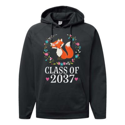 Class Of 2037 Kindergarten Graduation Quote Performance Fleece Hoodie