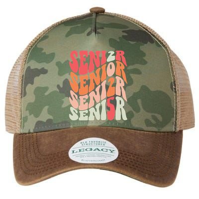 Class Of 2025 Senior 2025 Back To School 2025 Vintage Groovy Legacy Tie Dye Trucker Hat