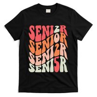 Class Of 2025 Senior 2025 Back To School 2025 Vintage Groovy T-Shirt