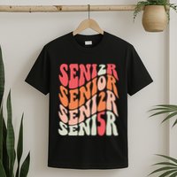 Class Of 2025 Senior 2025 Back To School 2025 Vintage Groovy T-Shirt
