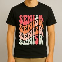 Class Of 2025 Senior 2025 Back To School 2025 Vintage Groovy T-Shirt