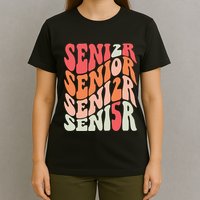 Class Of 2025 Senior 2025 Back To School 2025 Vintage Groovy T-Shirt