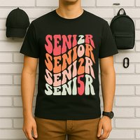 Class Of 2025 Senior 2025 Back To School 2025 Vintage Groovy T-Shirt