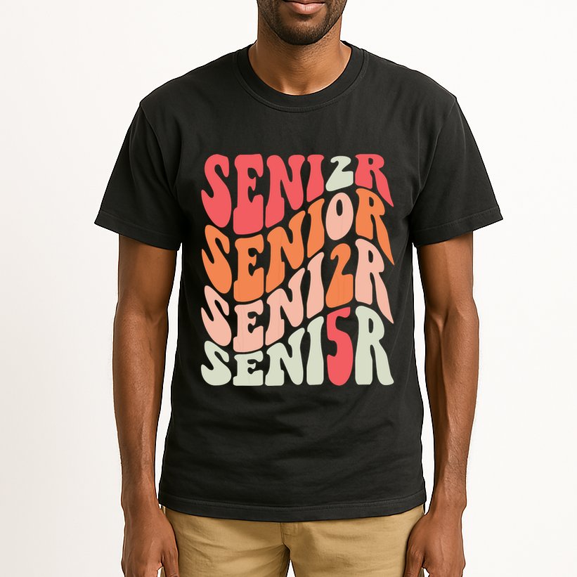Class Of 2025 Senior 2025 Back To School 2025 Vintage Groovy Tall T-Shirt