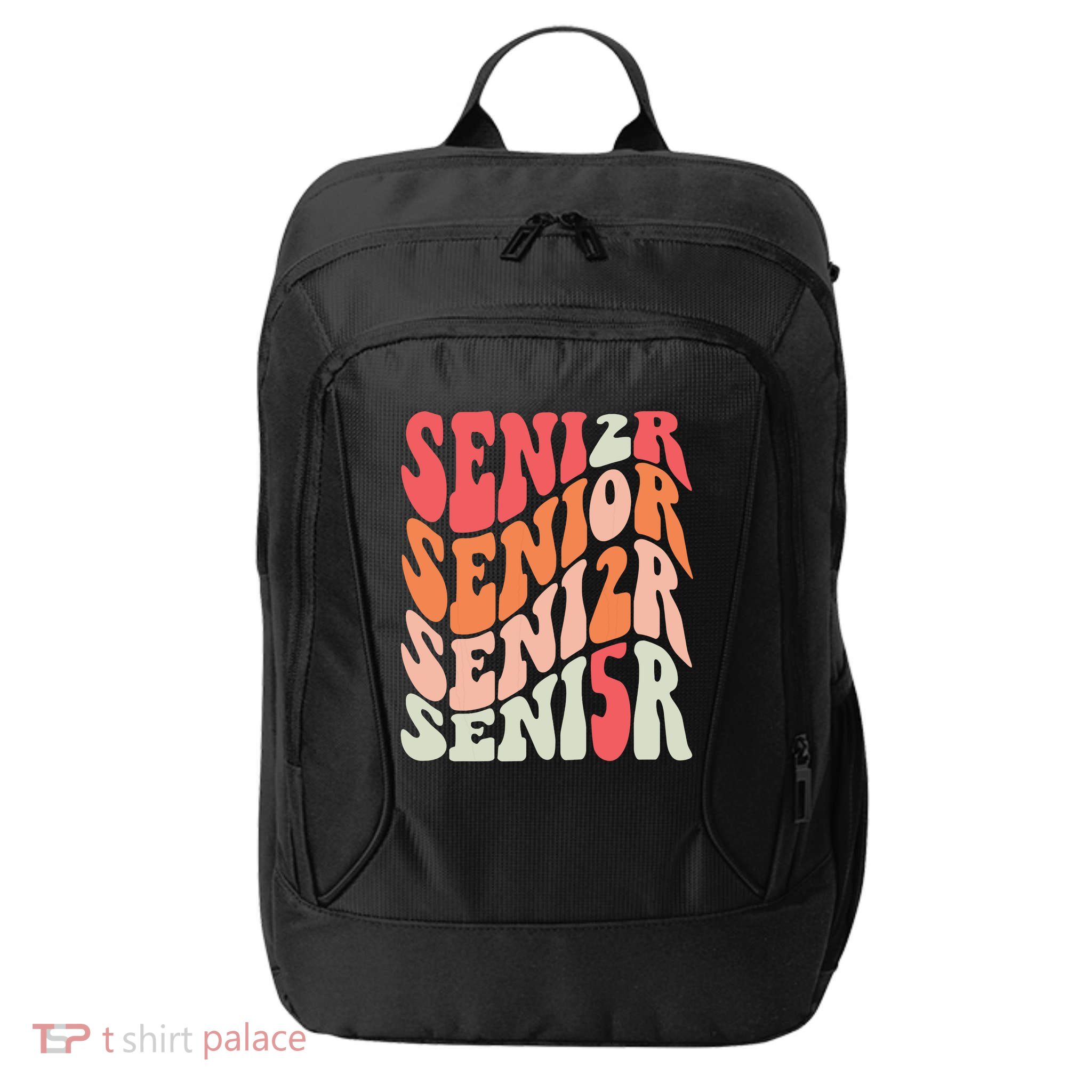 Class Of 2025 Senior 2025 Back To School 2025 Vintage Groovy City Backpack