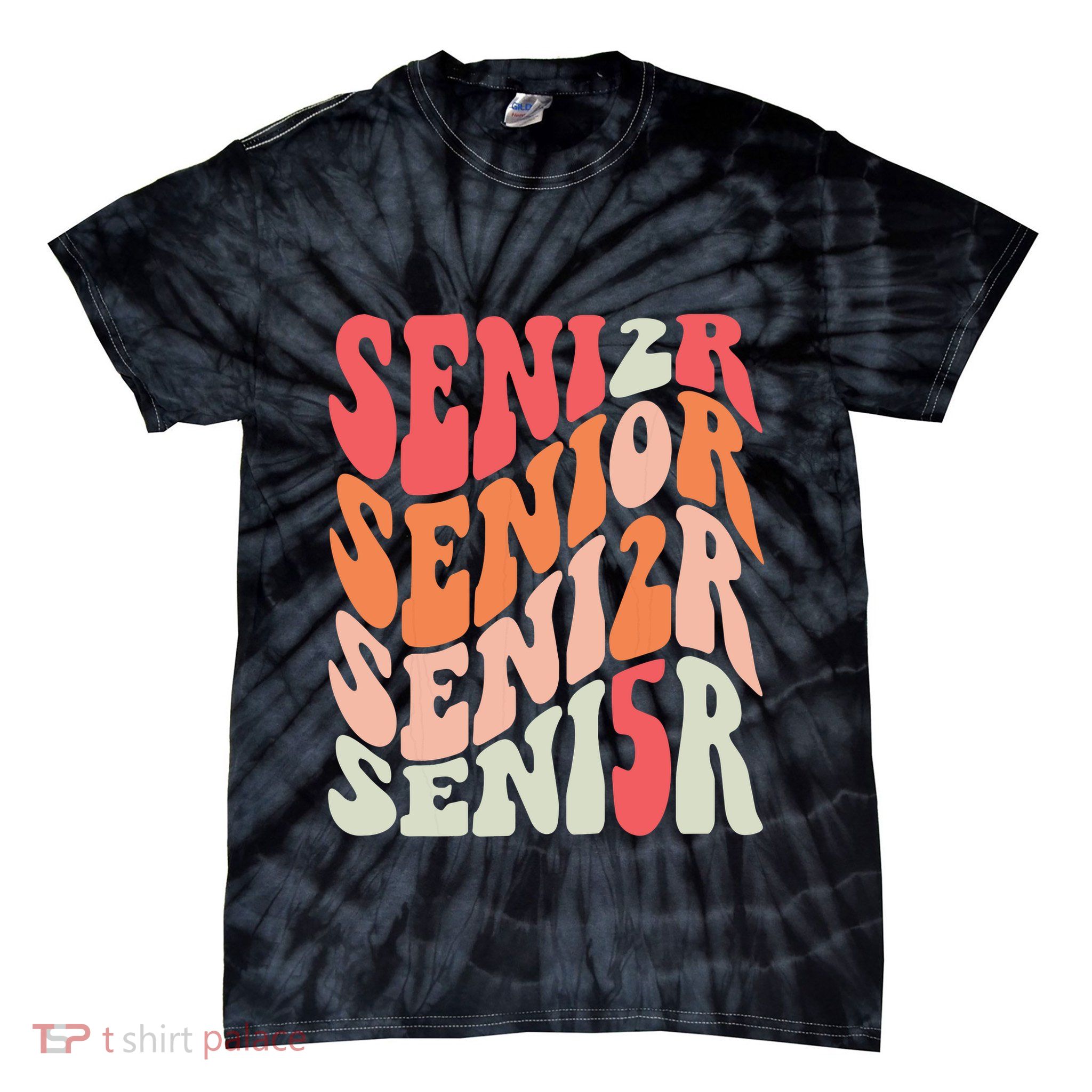 Class Of 2025 Senior 2025 Back To School 2025 Vintage Groovy Tie-Dye T-Shirt