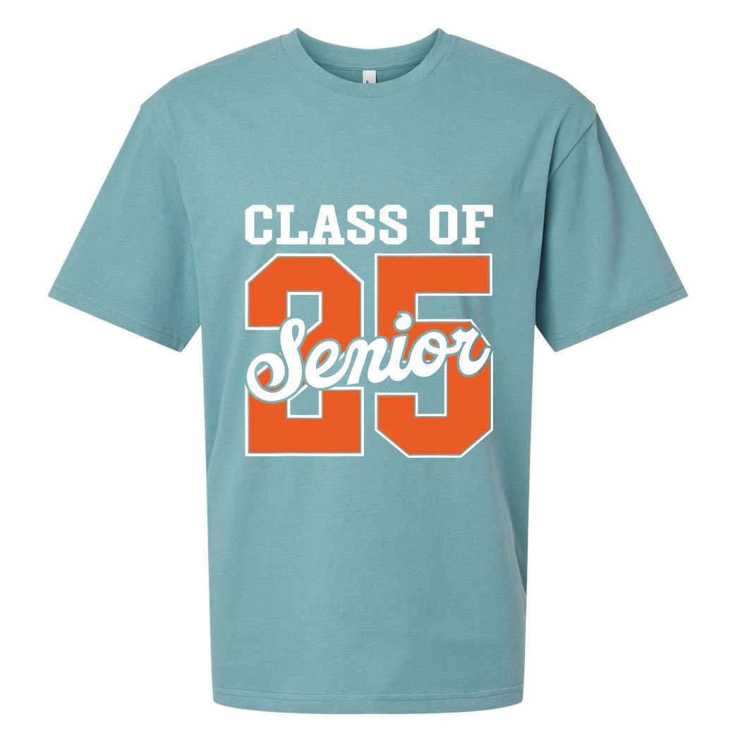 Class Of 2025 Senior 2025 Graduate Back To School 2025 Sueded Cloud Jersey T-Shirt