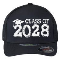 Class Of 2028 Grow With Me Handprints Space On Back Flexfit Unipanel Trucker Cap