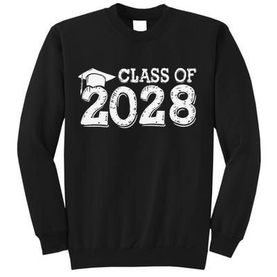 Class Of 2028 Grow With Me Handprints Space On Back Sweatshirt
