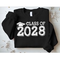 Class Of 2028 Grow With Me Handprints Space On Back Sweatshirt