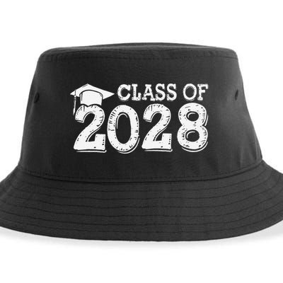 Class Of 2028 Grow With Me Handprints Space On Back Sustainable Bucket Hat