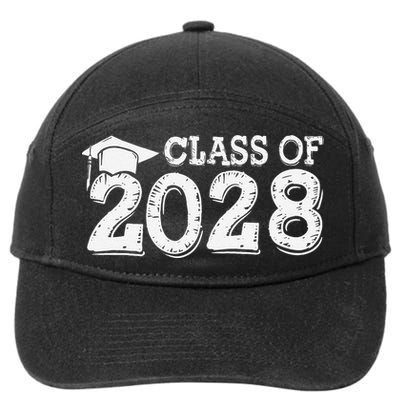 Class Of 2028 Grow With Me Handprints Space On Back 7-Panel Snapback Hat