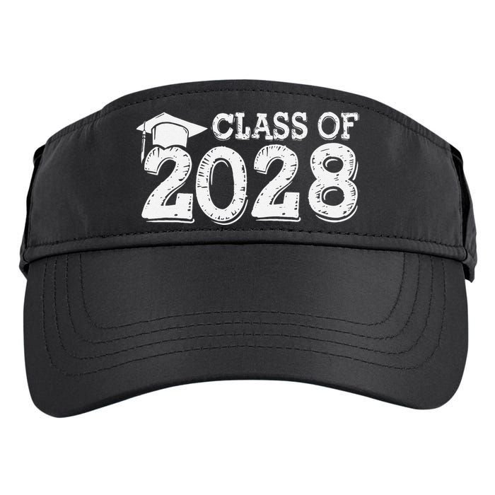 Class Of 2028 Grow With Me Handprints Space On Back Adult Drive Performance Visor