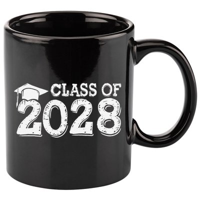Class Of 2028 Grow With Me Handprints Space On Back 11oz C Handle Ceramic Mug