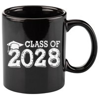Class Of 2028 Grow With Me Handprints Space On Back 11oz C Handle Ceramic Mug