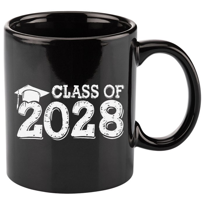 Class Of 2028 Grow With Me Handprints Space On Back 11oz C Handle Ceramic Mug