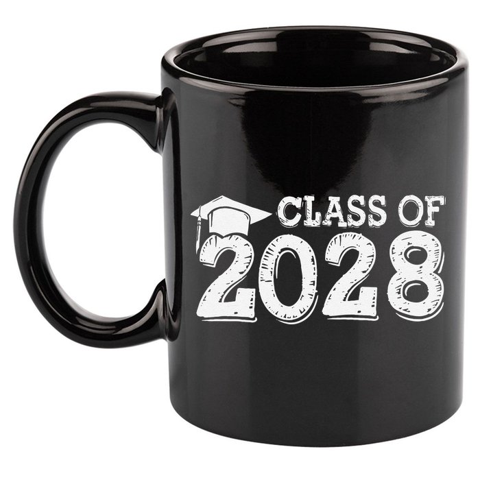 Class Of 2028 Grow With Me Handprints Space On Back 11oz C Handle Ceramic Mug