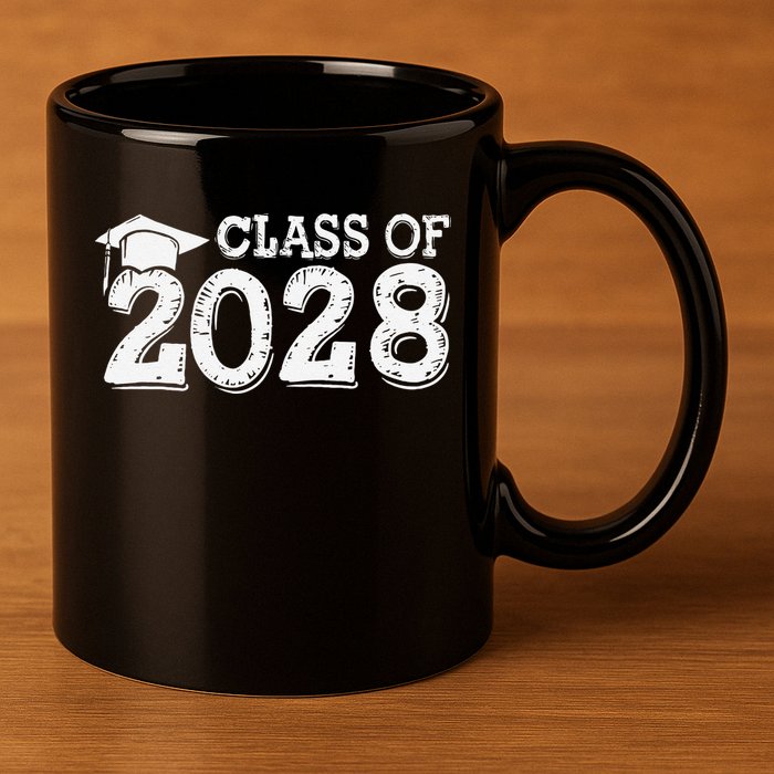 Class Of 2028 Grow With Me Handprints Space On Back 11oz C Handle Ceramic Mug