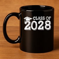 Class Of 2028 Grow With Me Handprints Space On Back 11oz C Handle Ceramic Mug