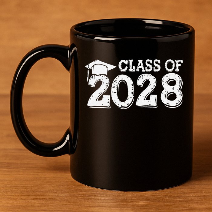 Class Of 2028 Grow With Me Handprints Space On Back 11oz C Handle Ceramic Mug