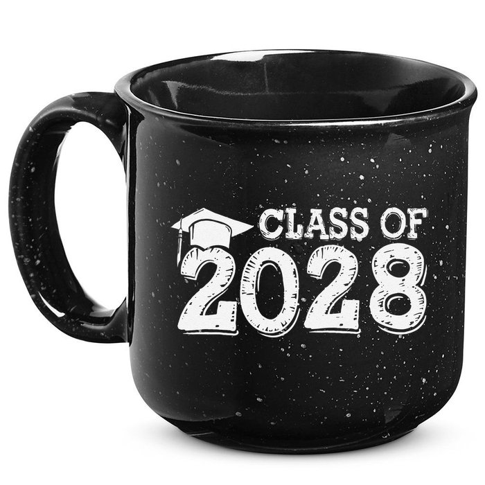 Class Of 2028 Grow With Me Handprints Space On Back 15oz Campfire Ceramic Mug