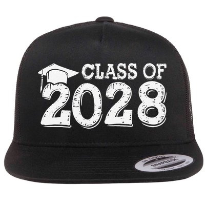 Class Of 2028 Grow With Me Handprints Space On Back Flatbill Hat