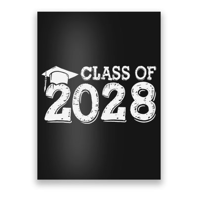 Class Of 2028 Grow With Me Handprints Space On Back Poster