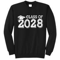 Class Of 2028 Grow With Me Handprints Space On Back Tall Sweatshirt