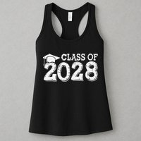 Class Of 2028 Grow With Me Handprints Space On Back Womens Tank Top