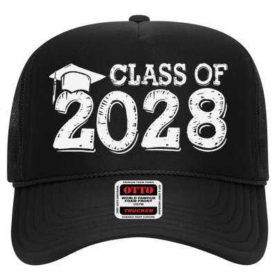 Class Of 2028 Grow With Me Handprints Space On Back Trucker Hat