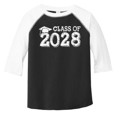 Class Of 2028 Grow With Me Handprints Space On Back Toddler Fine Jersey T-Shirt