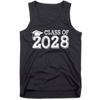 Class Of 2028 Grow With Me Handprints Space On Back Tank Top