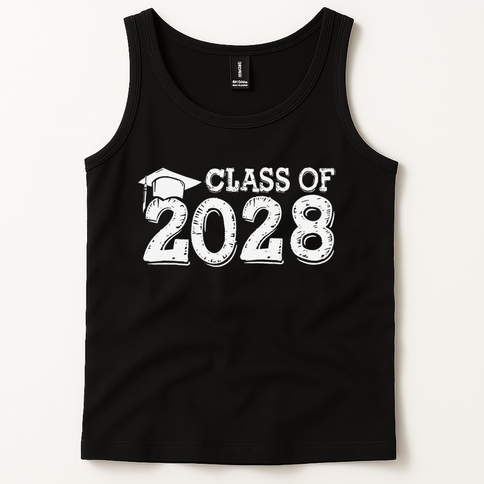 Class Of 2028 Grow With Me Handprints Space On Back Tank Top