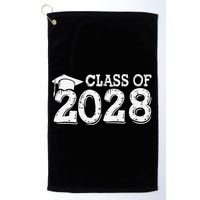Class Of 2028 Grow With Me Handprints Space On Back Golf Towel