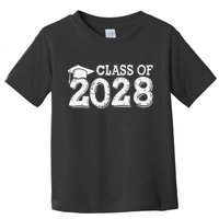Class Of 2028 Grow With Me Handprints Space On Back Toddler T-Shirt