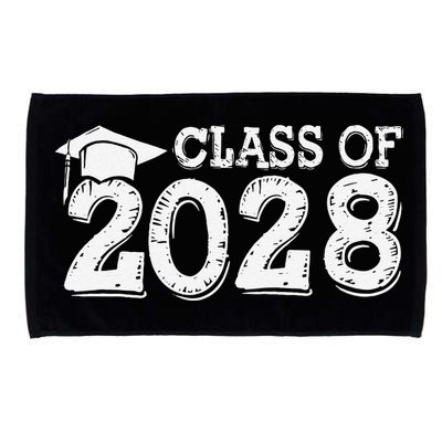 Class Of 2028 Grow With Me Handprints Space On Back Microfiber Hand Towel
