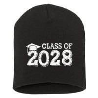 Class Of 2028 Grow With Me Handprints Space On Back Short Acrylic Beanie
