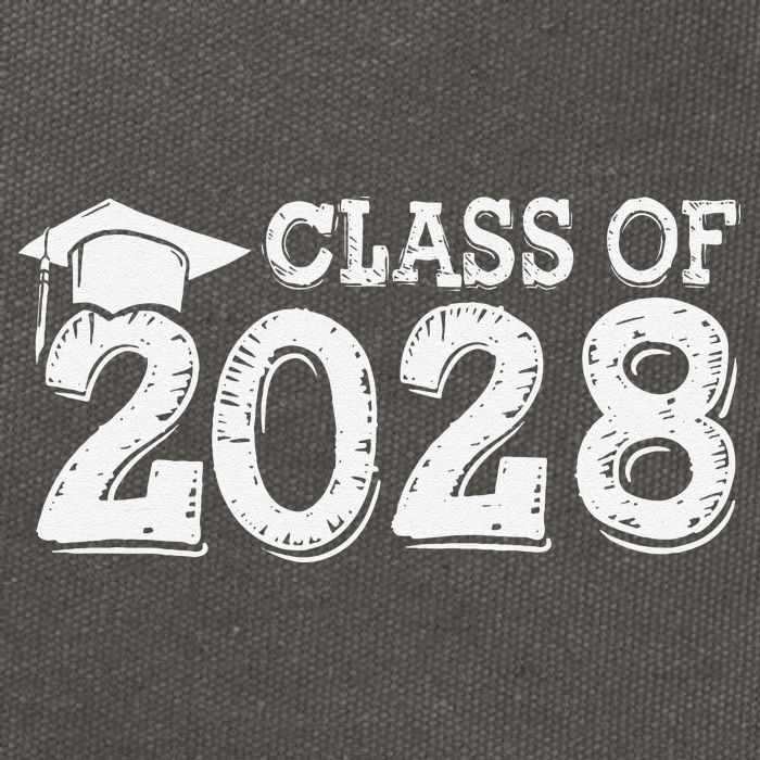 Class Of 2028 Grow With Me Handprints Space On Back Cotton Canvas Backpack