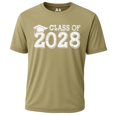 Class Of 2028 Grow With Me Handprints Space On Back Performance Shirt