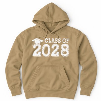 Class Of 2028 Grow With Me Handprints Space On Back Hoodie