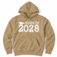 Class Of 2028 Grow With Me Handprints Space On Back Hoodie