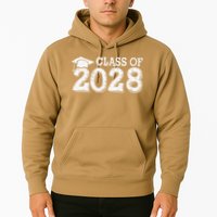 Class Of 2028 Grow With Me Handprints Space On Back Hoodie