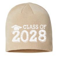 Class Of 2028 Grow With Me Handprints Space On Back Sustainable Beanie