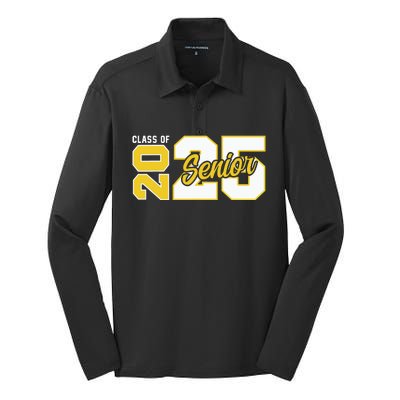 Class Of 2025 Senior 2025 Graduation 2025 Back To School Silk Touch Performance Long Sleeve Polo